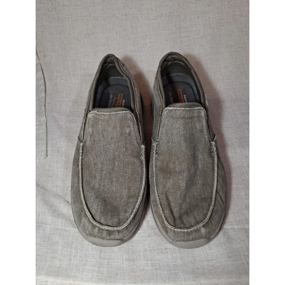 Skechers Relaxed Fit Creston Moseco Slip-On Shoes Men 12 M 65355 Denim Grey